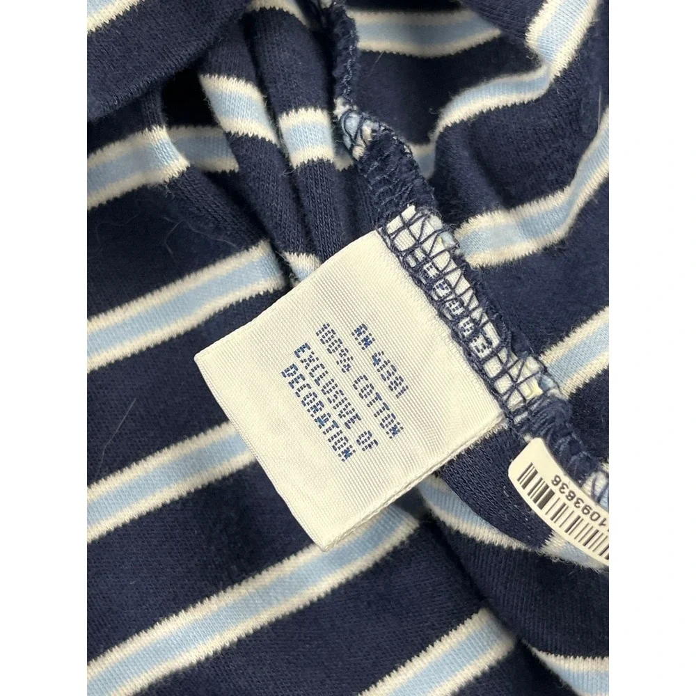 Polo Ralph Lauren Polo Shirt Mens 2XLT Navy Blue Striped Short Sleeve Pony Logo